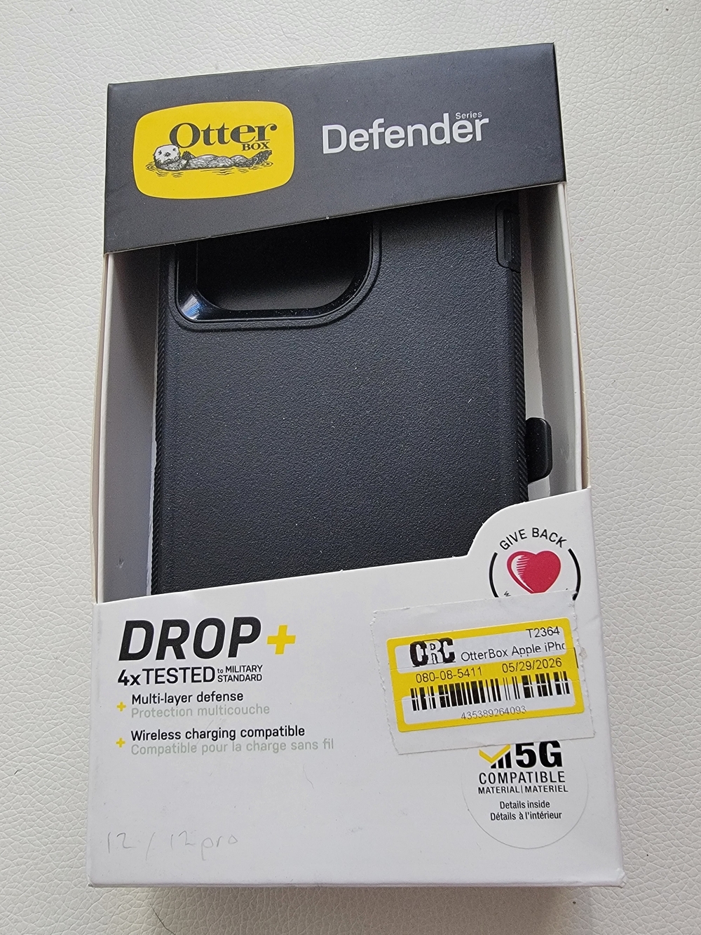 OtterBox Defender Series Rugged Black Phone 12 Pro Case